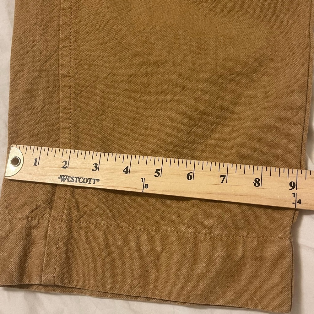 Everlane Wide Leg Pants Small Tan Heavyweight Organic Cotton Minimalist Coastal - Picture 5 of 8